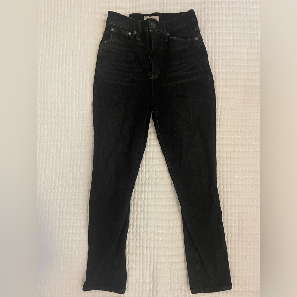 Gently used black mom jeans